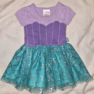 Disney Princess Little Mermaid Ariel Sweater Dress 6-9 Mos